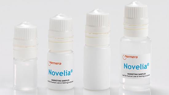 Novelia range, preservative-free multidose eyedropper. 5ml, 7.5ml, 11ml, 15ml