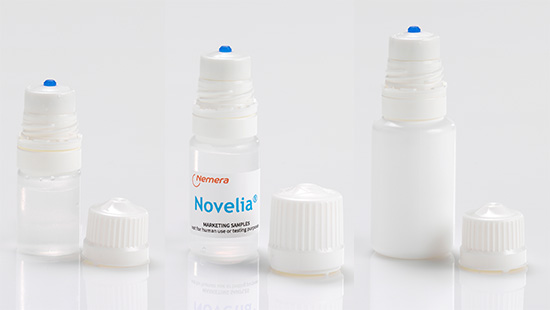 Novelia - blue tip to better aim the eye